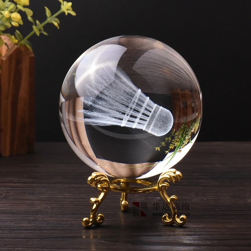 Новинка хрустальный шар 3d лазер для бадминтона спортивный призом аксессуары