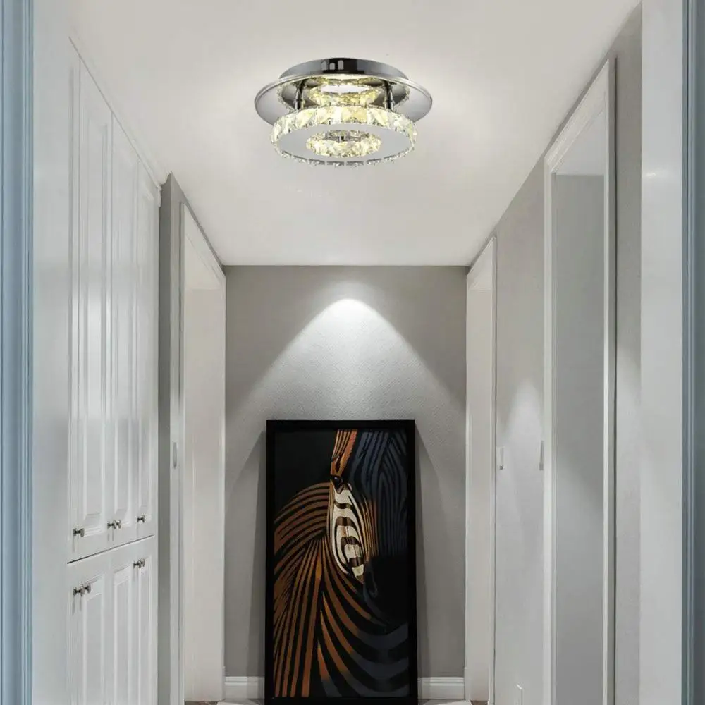 Современный потолочный светильник из нержавеющей стали K9 с утопленным