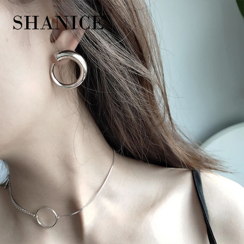 Шанис преувеличенный уникальный 925 пробы серебро JewelryNordic стиль с геометрическим