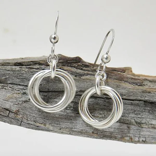 

2021 New Vintage Silver Color Hook Earrings for Women Retro Round Drop Earring Fashion Party Jewelry Christmas Gift Wholesale