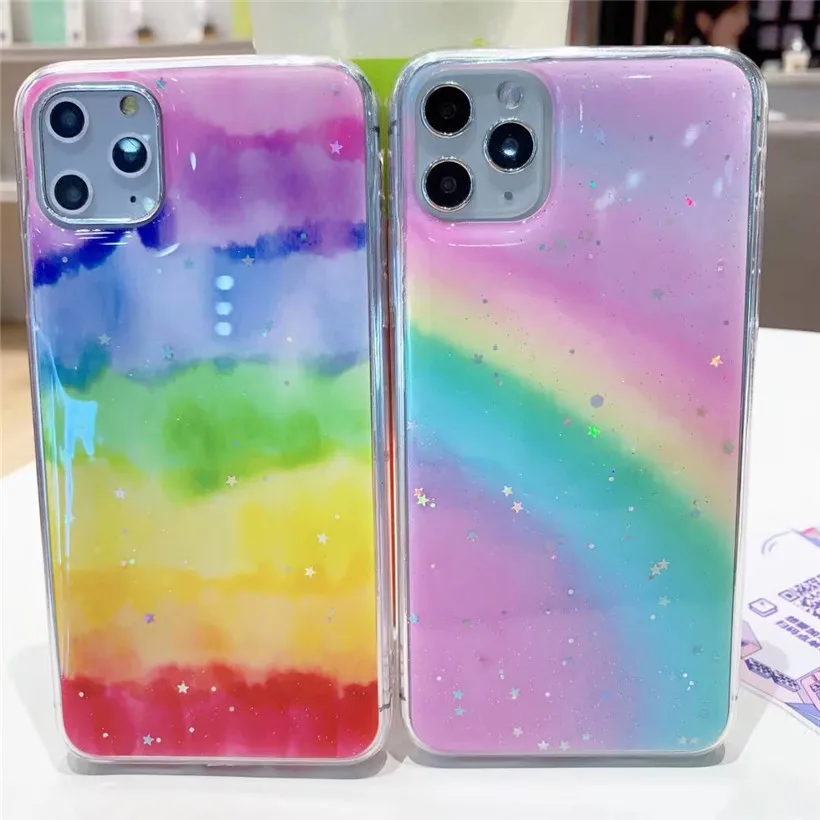 Блестящий Радужный ЧЕХОЛ ДЛЯ VIVO S5 X20 X9 Y97 Y93 Y85 Y67 Y66 чехол для силиконовый мягкий ТПУ