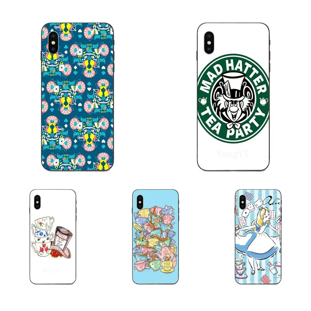 Для Apple iPhone 11 X XS Max XR Pro 4 4S 5 5S SE 6 6S 7 8 Plus мягкая новая мода мы все Mad Hatter Чайная