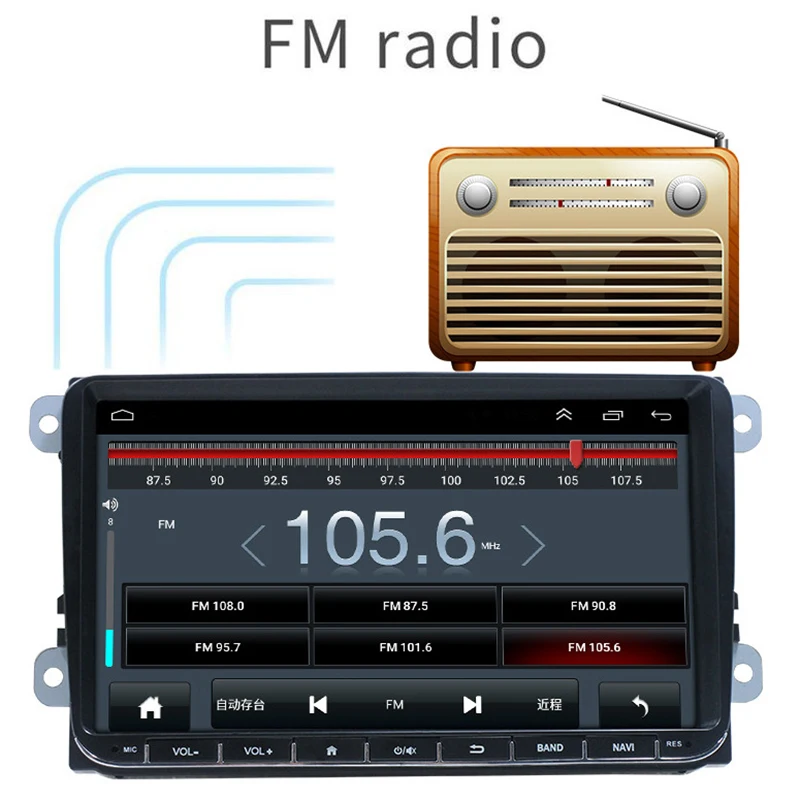 Автомобильный мультимедийный плеер 9 дюймов 2 Din Android 8 1 GPS-навигация | Автомобили и