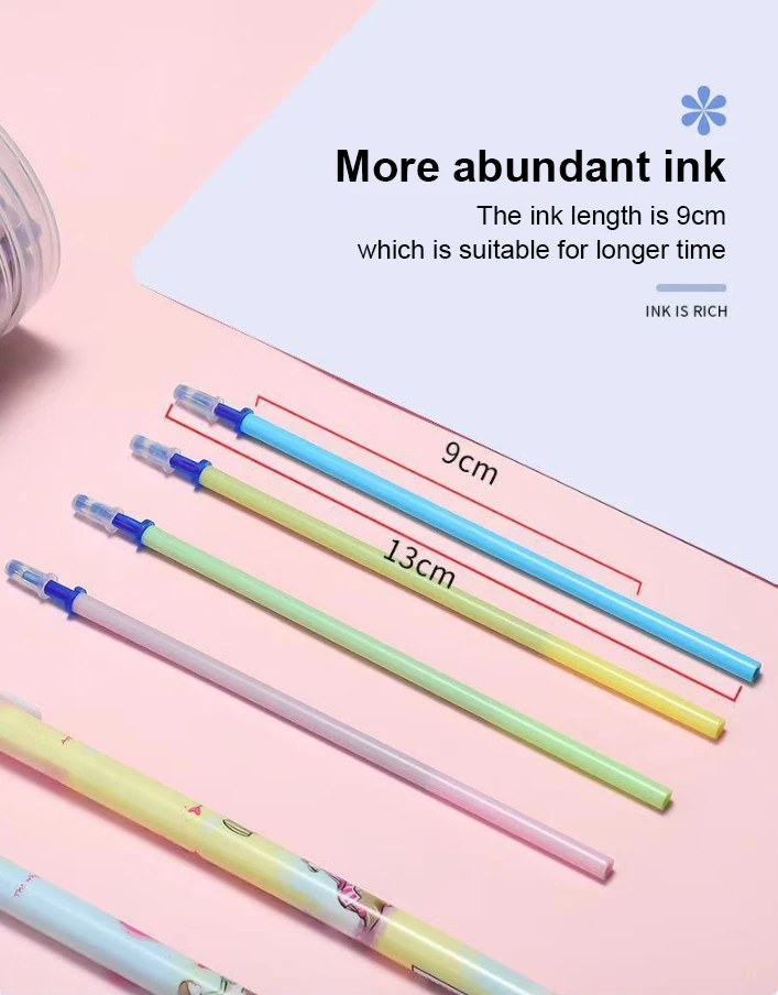 Erasable gel pen 0.5 mm refill for easy erasing by friction blue and black full needle tube free ballpoint eraser | Канцтовары для