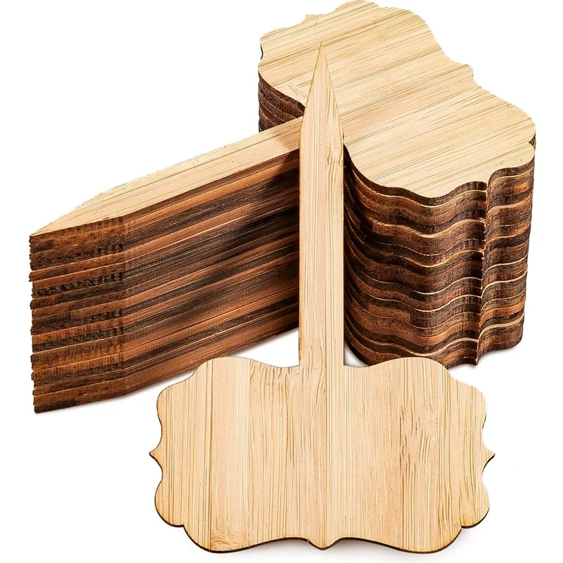 

60 шт бамбуковые ярлыки для растений садовые ярлыки декоративные садовые ярлыки для горшечных цветов и овощей (6X 10 см)