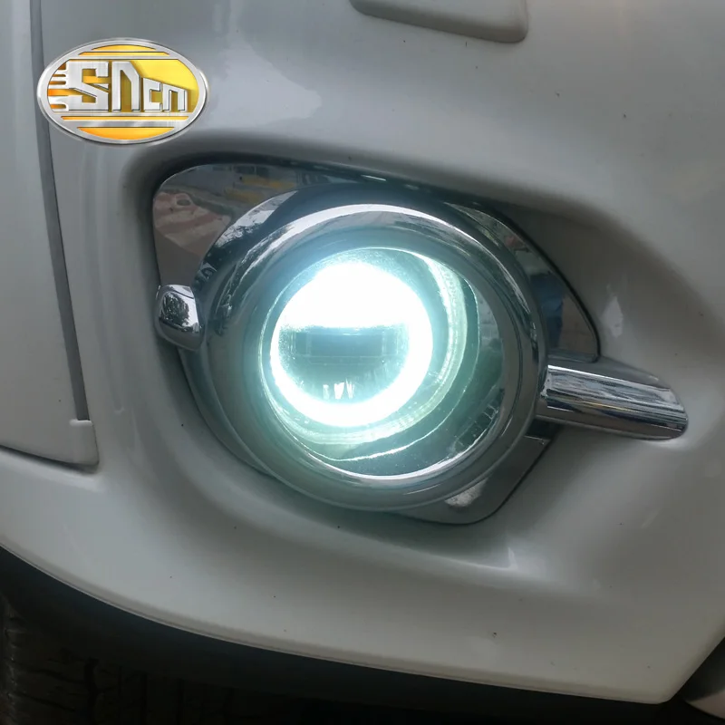

3-IN-1 Functions Auto LED Angel Eyes Daytime Running Light Car Projector Fog Lamp For Mitsubishi Montero Pajero Sport 2013-2019