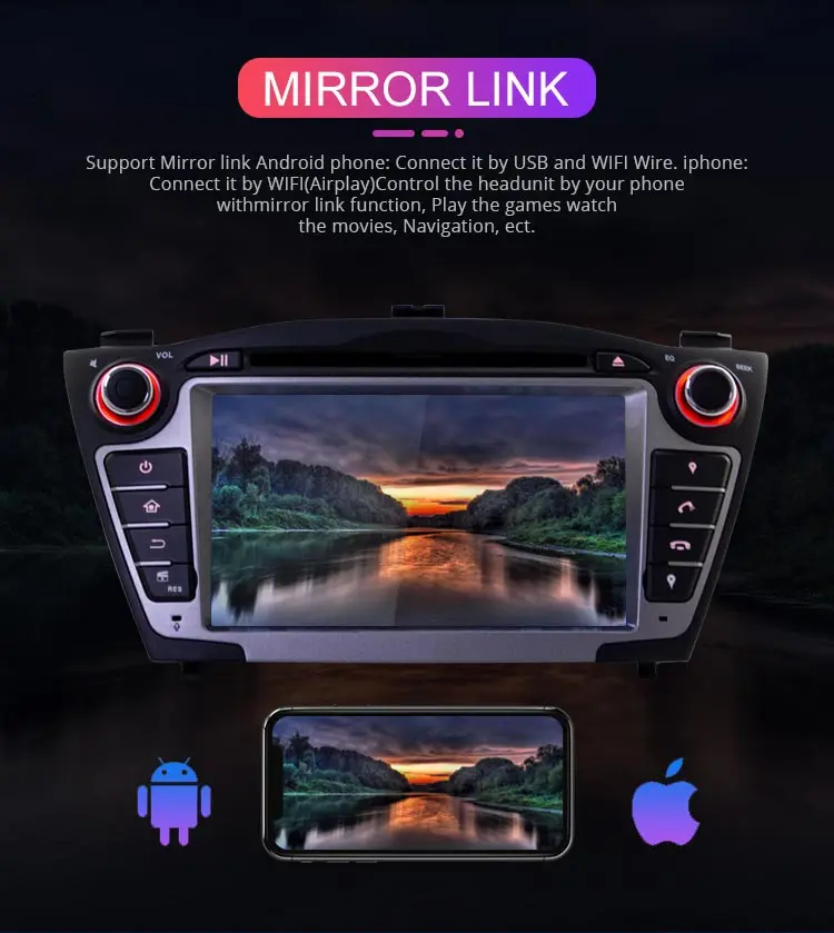 Besina Android 9,0 Автомобильный DVD плеер для hyundai Tucson/IX35 2011 2012 2013 gps 2Din автомобиль радио стерео Мультимедиа Autoaudio WI-FI RDS
