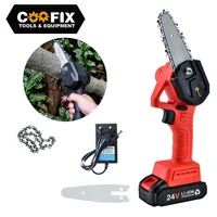 coofix 2pcs lithium battery electric pruning saw rechargeable small electric saws woodworking mini chain saw