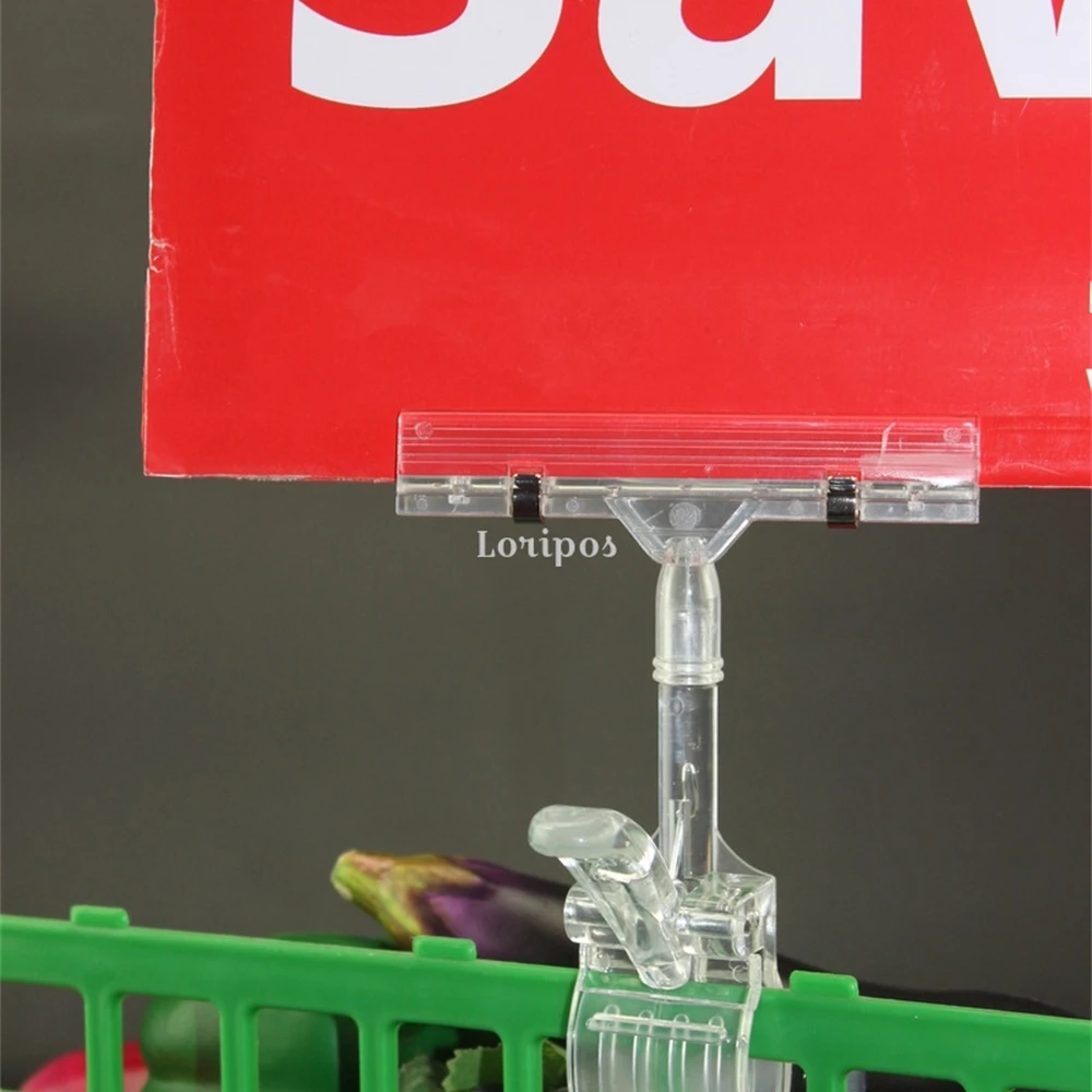 Большой пластиковый популярный зажим для супермаркета знака цена карточка