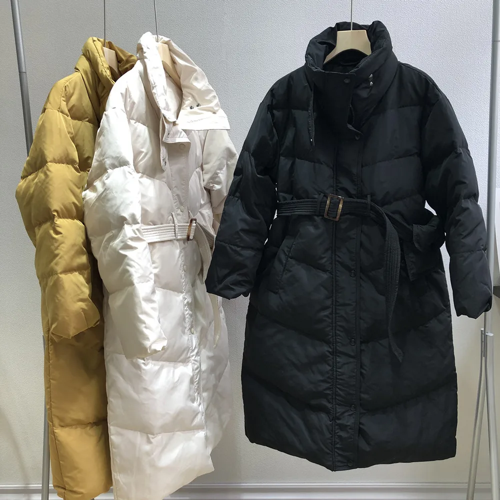 

Повседневная утепленная одежда с хлопковой подкладкой, женская зимняя новая Корейская куртка с воротником-стойкой для дам, черного/белого ...
