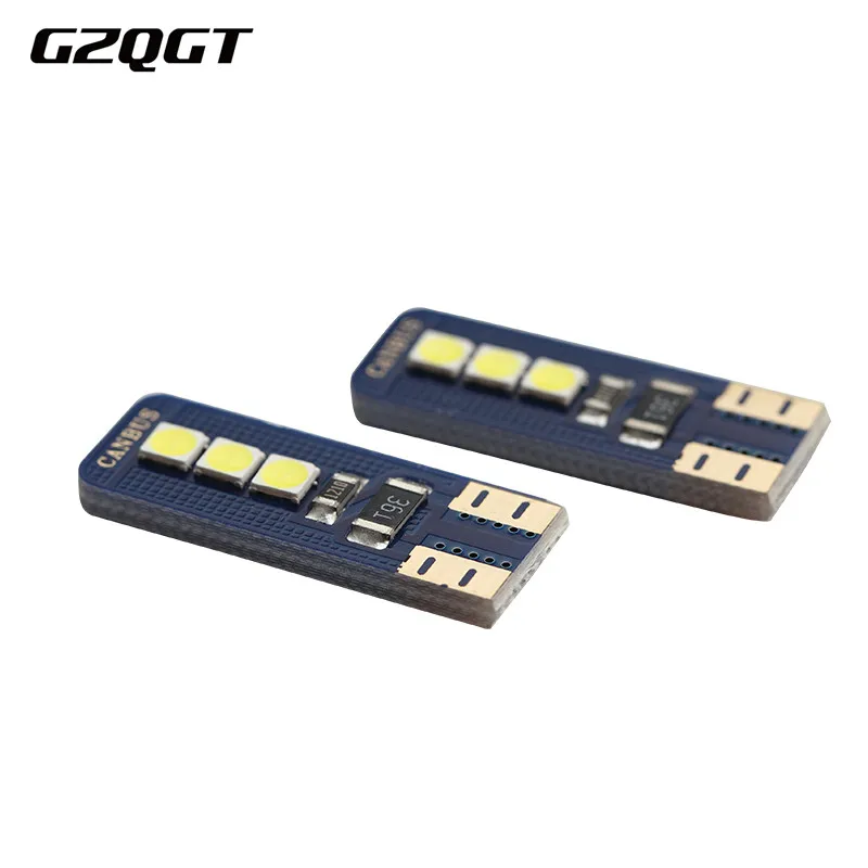 

6pcs CANBUS 6SMD 3030 w5w led car Lamp t10 194 168 Super Bright Side Marker lights License Plate Trunk Strobe Signal Bulb