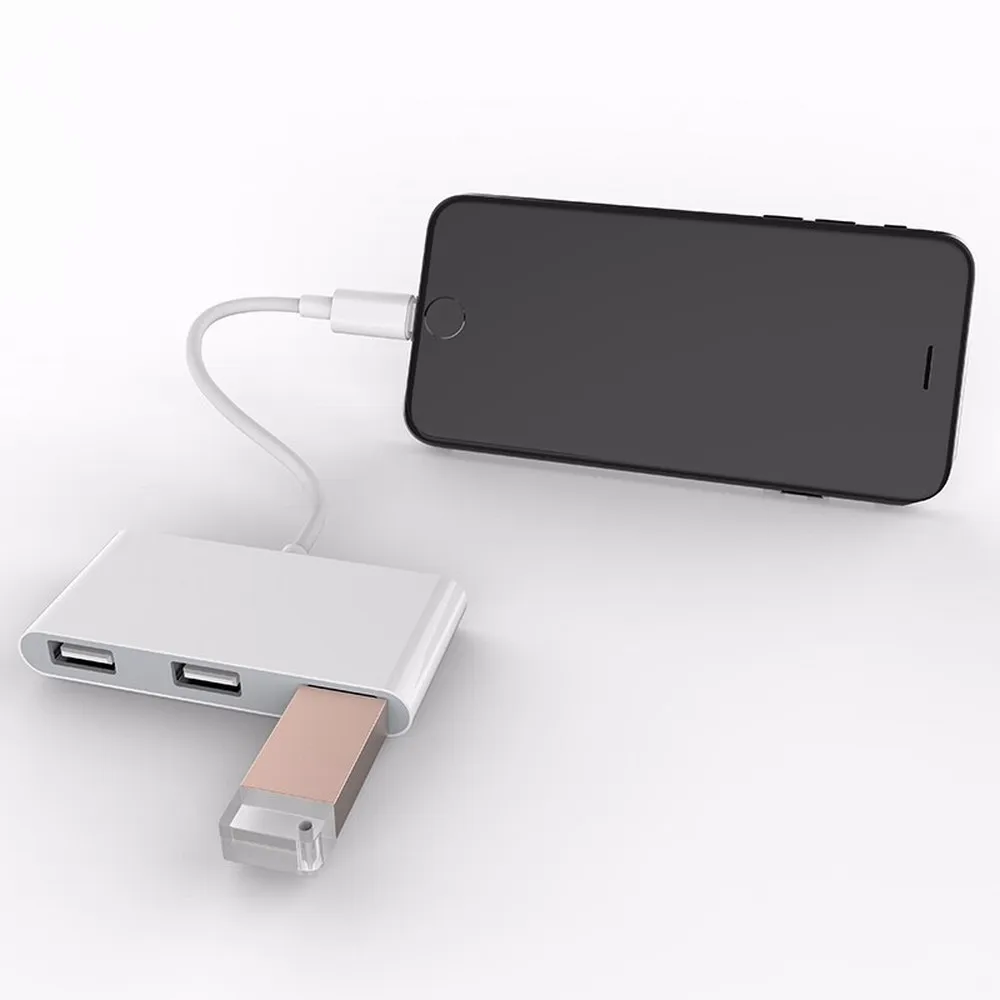 Адаптер IOS13 OTG для iPhone 11 XR X XS Max 8/7 Lighting to USB не требует приложения поддержка