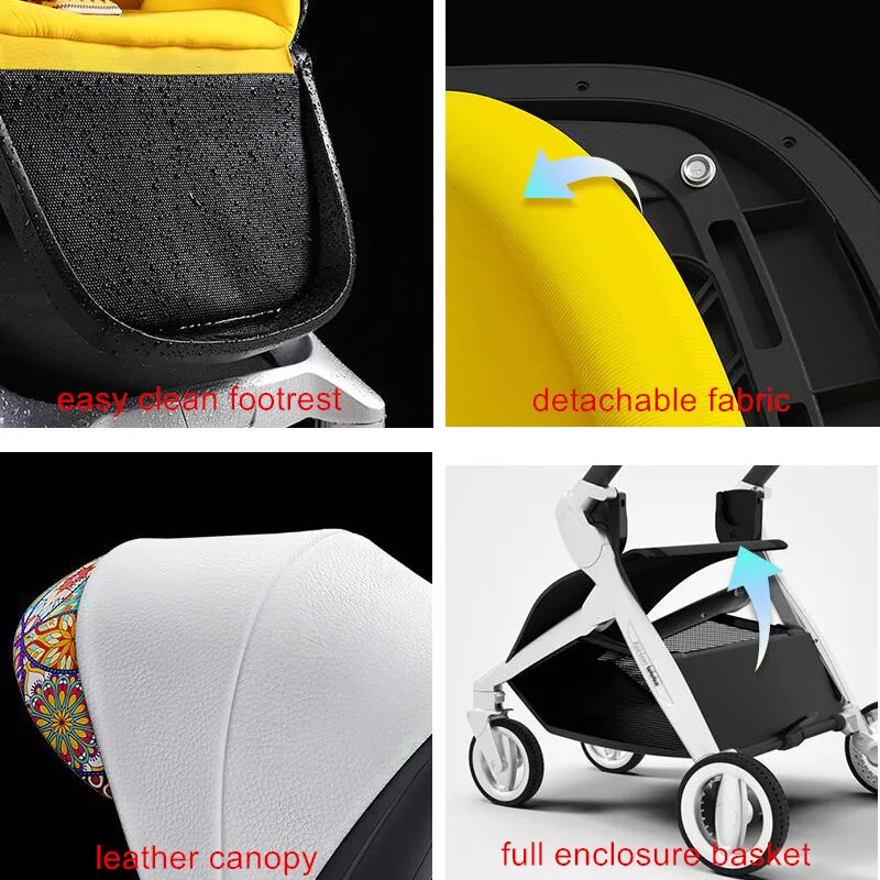 Детская двухнаправленная коляска Luxuary легкая с высоким ландшафтом можно сидеть