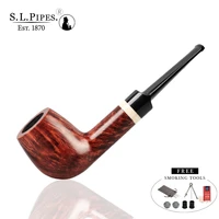 %e2%96%82%ce%be smoker straight briarwood tobacco pipes for smoking with lvory ring free smoking tools freeshipping