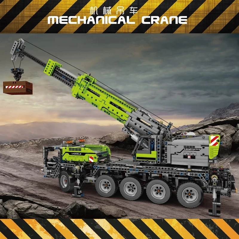 MOULD KING 17035 RC APP Control высокотехнологичный автомобиль мобильный кран MK II модель