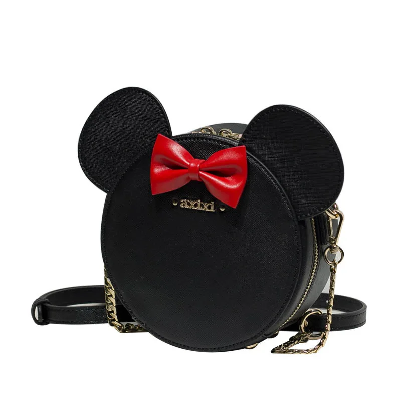 Disney мультфильм Микки плюшевый рюкзак женская сумка из искусственной кожи для