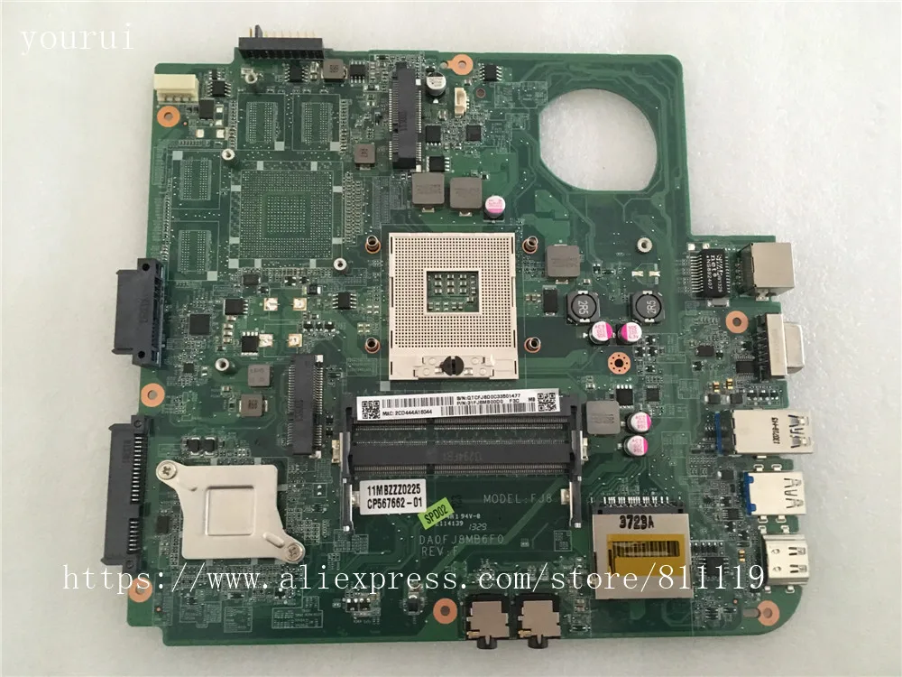 Yourui для Fuijitsu LH532 материнская плата ноутбука DA0FJ8MB6F0 полностью протестирована