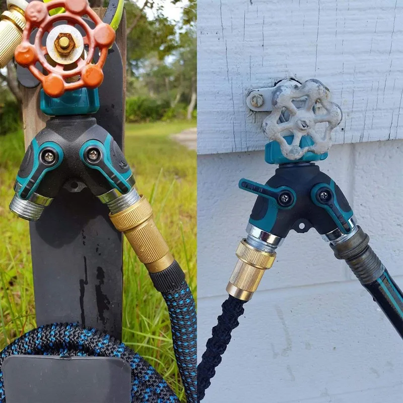 2 способа Y шланг сплиттер соединитель металлический открытый кран с удобной