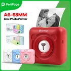 2021 Peripage A6 официальный фотопринтер Мини Bluetooth беспроводной стикер для заметок принтер этикеток с цветной рулон белой бумаги печати