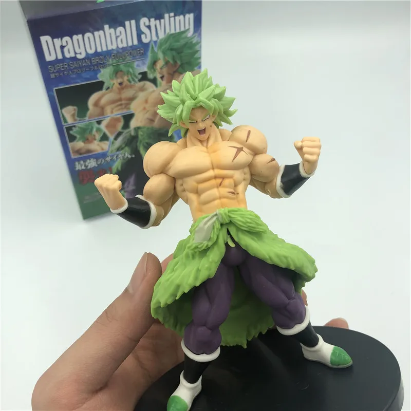 E Opp Bag Dragon Ball Z Super Broly Movie Ver. Зеленые волосы против Гоку броли Супер Saiyan боевой формы ПВХ Фигурки Модель DBZ 24 см - Цвет: E Opp Bag