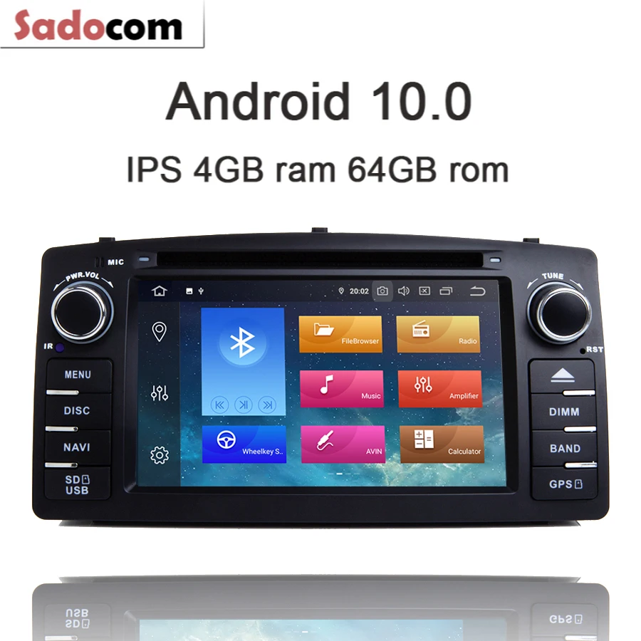 IPS DSP 2din Android 10 0 автомобильный dvd плеер 8 ядер 64 Гб ROM 4 RAM GDS Авторадио Bluetooth wifi GPS карта