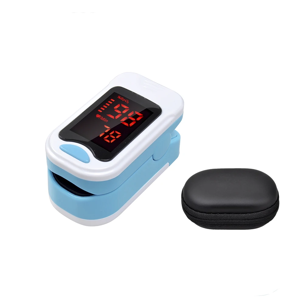 M230B blue with case ELERA портативный Пальчиковый пульсоксиметр с Чехол цифровой Oximetro de pulso de dedo oled-дисплей Saturometro Pulsioximetro - Цвет: M230B blue with case