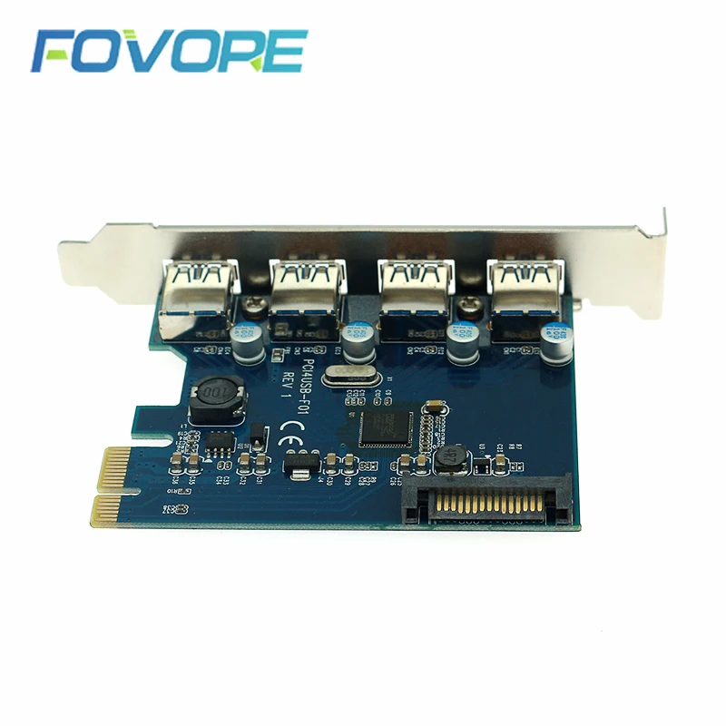 Оптовая продажа 4 порта PCI E к USB3.0 конвертер расширитель карты Fresco FL1100 чипсет PCIE