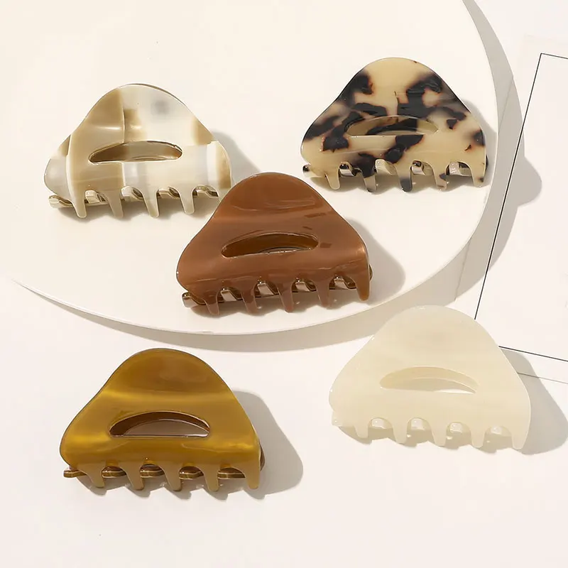 Геометрическая заколка для волос винтажная Женская полукруглая из уксусной