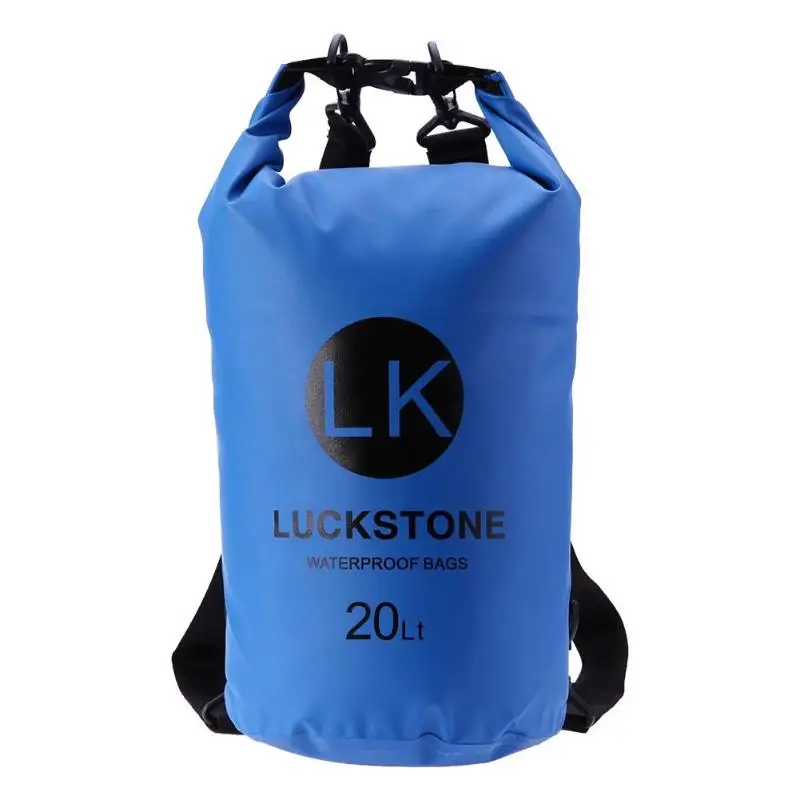 Blue 20L водонепроницаемые сумки для хранения сухой мешок Дрифтинг ПВХ сумки на плечо Спорт на открытом воздухе кемпинг лодки сумки для хранения рюкзак - Цвет: Blue