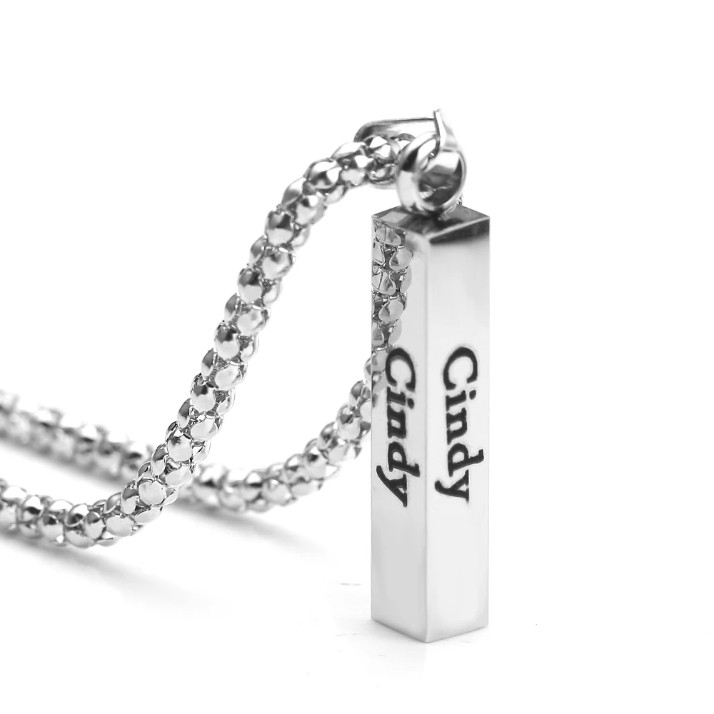Модное персонализированное ожерелье с кулоном именем на заказ Длинная форма