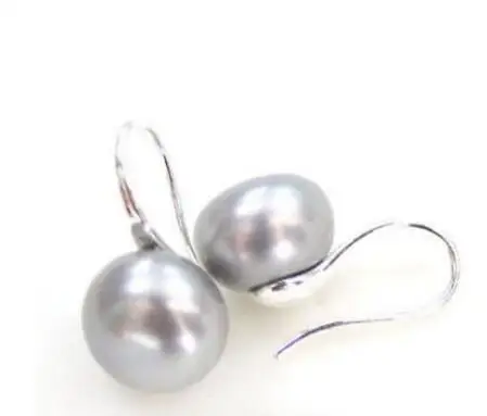 

hot sell luxury charming new Jewelry genuine 11-12 mm saltwater white pearl earring 925 sterling silver earring