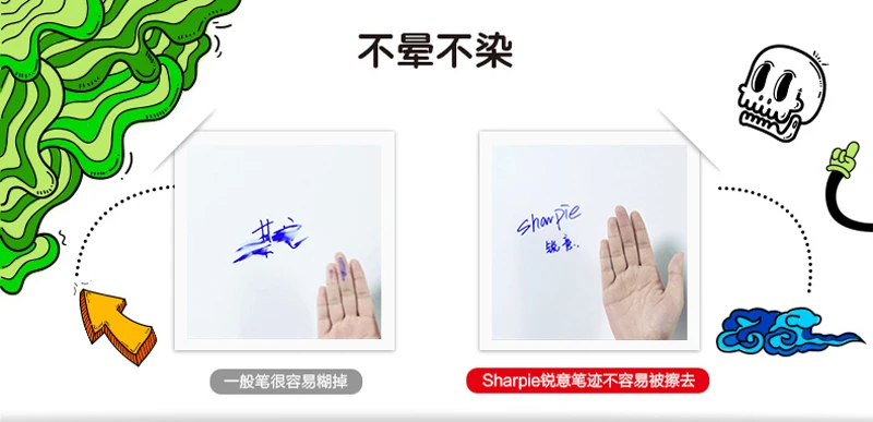 8 шт./лот,, Sanford Sharpie, экологически чистые перманентные маркеры, 8 цветов, набор, маркер для рисования