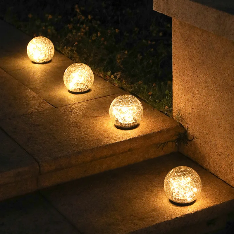 

Solar Led Light Outdoor Glass Global Solar Ground Lights Waterproof Garden Decoration Outdoor Landscape Lights for Lawn Pathway
