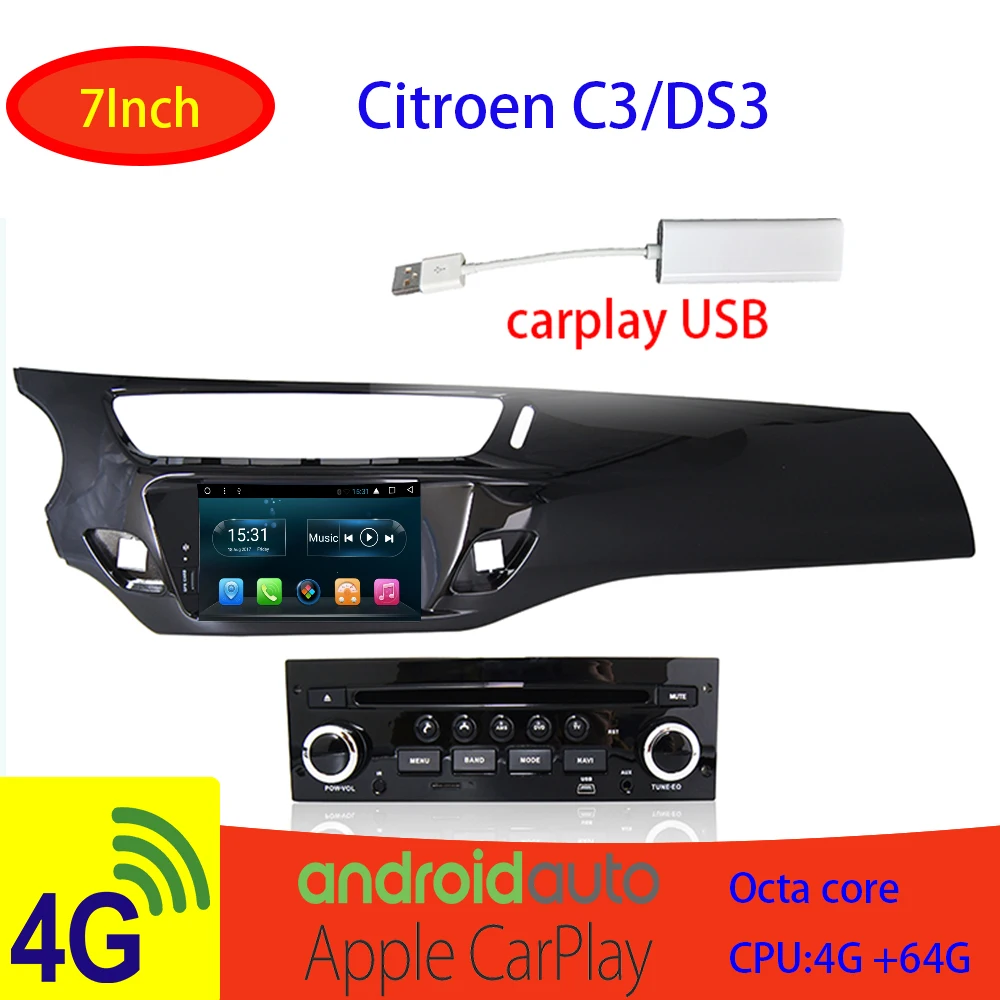 2 din Автомобильный мультимедийный DVD плеер gps навигации для Citroen C3 DS3 2010 2011 2012 2013 2014