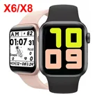 Смарт-часы унисекс X6 X8 с Bluetooth, пульсометром и тонометром