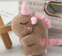 10cm mini toy unicorn cute keychain ornament for backpack soft plush toy romantic gift toy unicorn pendants bags accessories