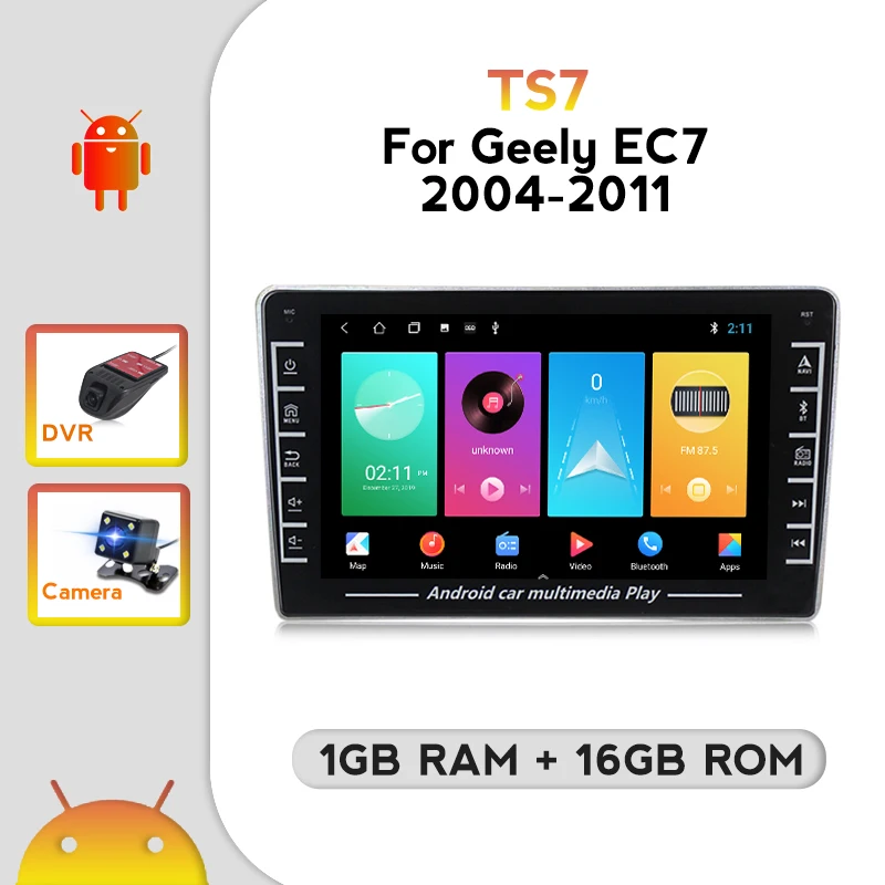HD 1280x720 IPS Android System Car Auto Stereo Radio WIFI GPS For Geely EC7 2004-2011 Video Player Multimedia Carplay BT FM | Автомобили и