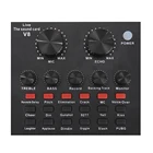 V8 Audio USB-гарнитура, микрофон, веб-трансляция, живая Звуковая карта для телефона, компьютера