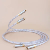 preffair rca cable pair hifi 7n ofc rca cable sliver plated rca interconnect audio cable rca cable cd player preamp amplifier