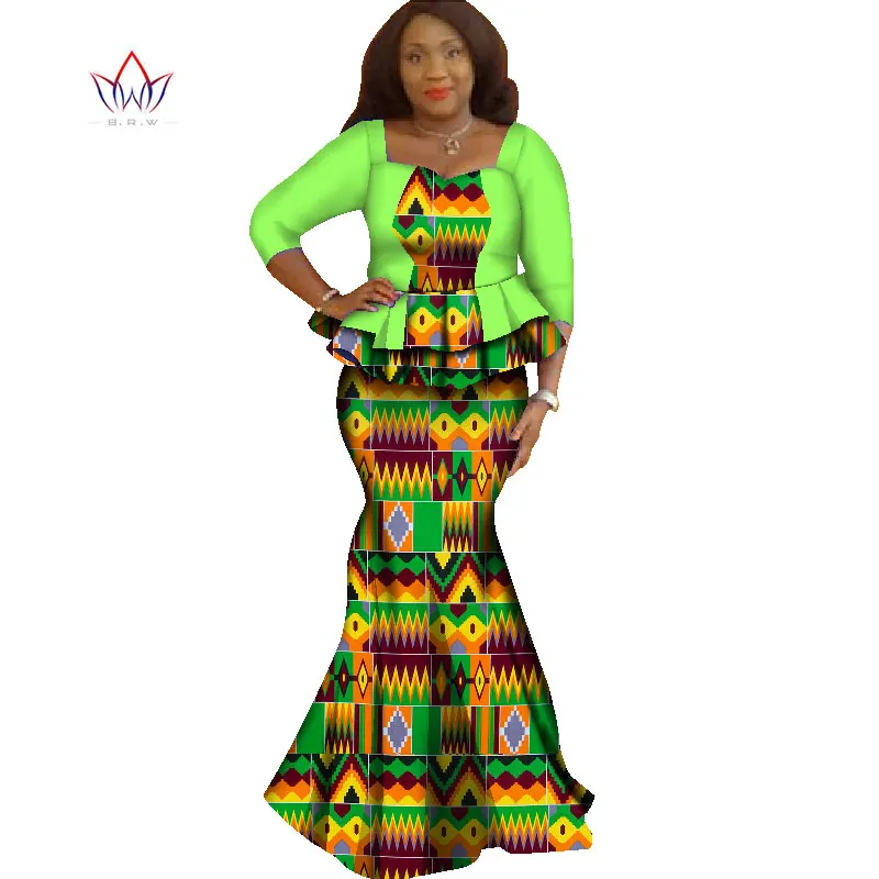 Летний комплект с юбкой Африканский Разработанный одежда традиционные Базен