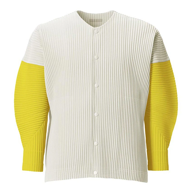 

Женская плиссированная куртка на пуговицах Miyake, модная Свободная куртка в Корейском стиле с рукавами «летучая мышь», дизайнерская одежда н...