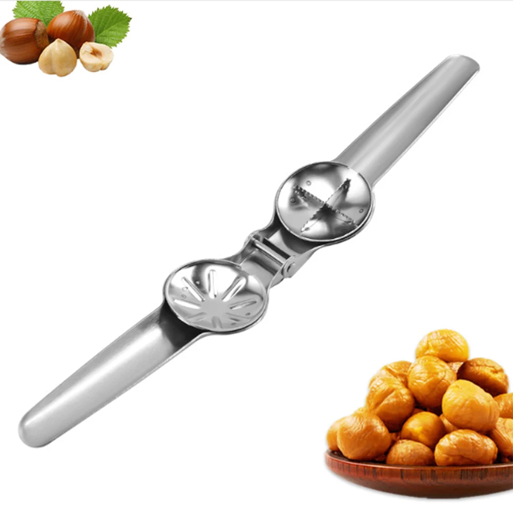 2 в 1 быстрый нож с зажимом для каштанов орехи открывалка щипцы грецких орехов