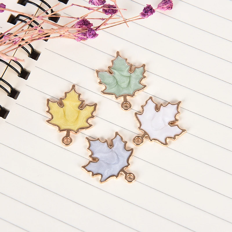 10 шт. эмалированные Подвески в виде кленового листа 24 х18 мм|Шармы| |