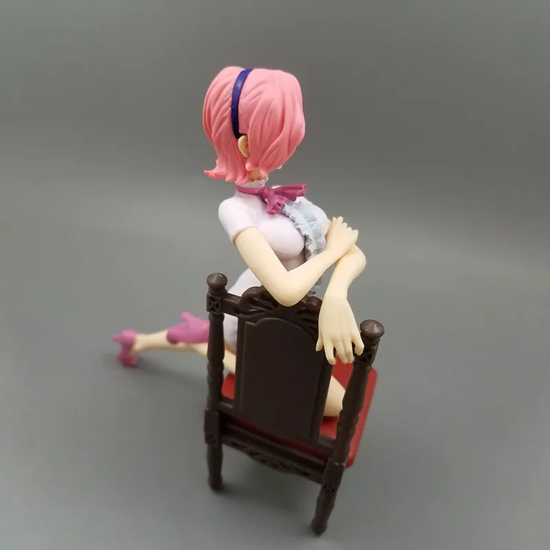 

One Piece Anime Series Vinsmoke Reiju White Red Sexy Dress Chair Genuflect Posture Model Toy PVC Decoration Figure Toy Kids Gift
