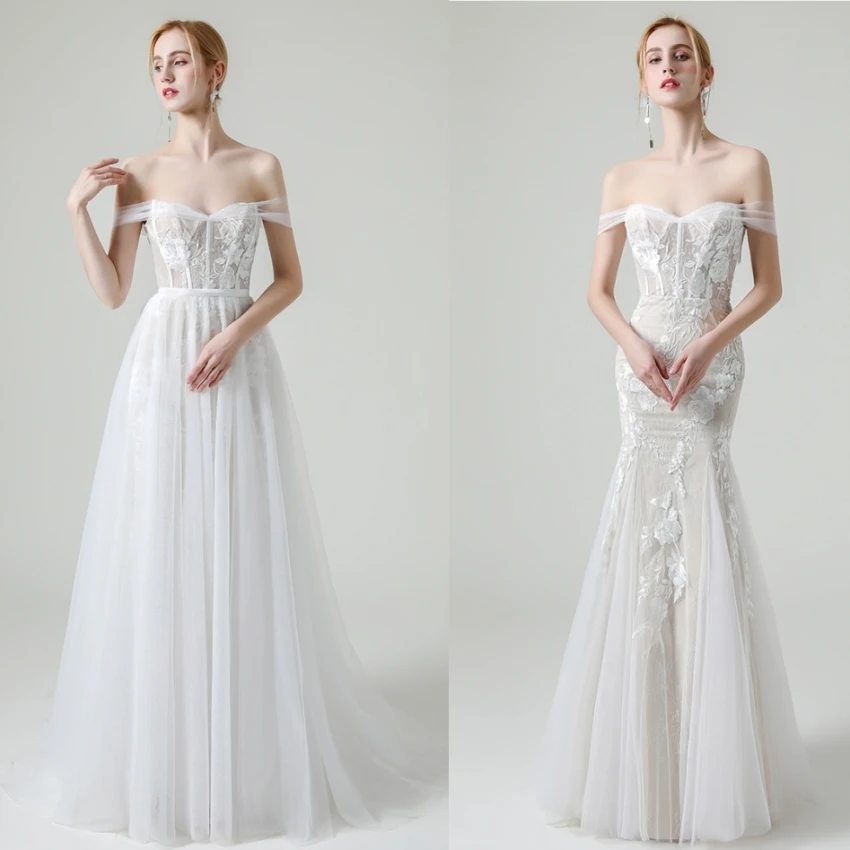 

Женское свадебное платье It's yiiya, белое кружевное платье с рукавами-крылышками и вырезом сердечком на лето 2019