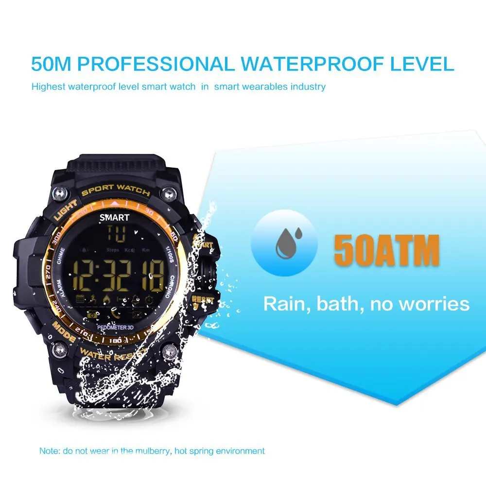 DELIVE EX16 Спортивные Bluetooth Смарт-часы Xwatch 5ATM IP67 водонепроницаемые Шагомер