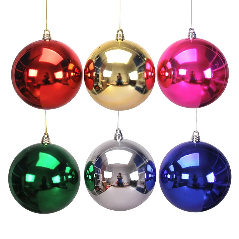 

4-10cm Christmas Tree Ball Ornaments Colorful Plastic Balls Party Hanging Decorations Accessories Mall Living Room Pendant