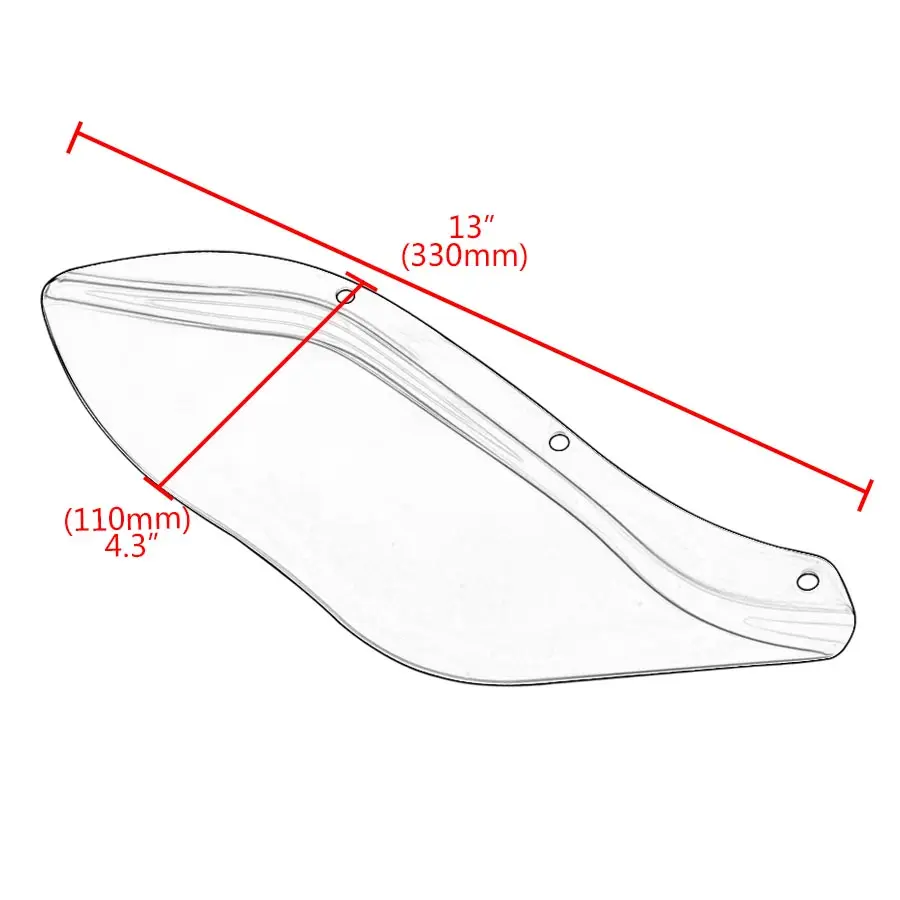 Обтекатель крыла летучей мыши мотоцикла воздушный дефлектор боковое крыло