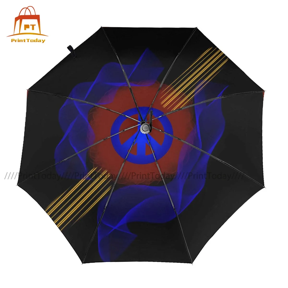 

Red Ball Umbrella UV Protection Travel Umbrella Aesthetic Auto Painting Reinforced Umbrella