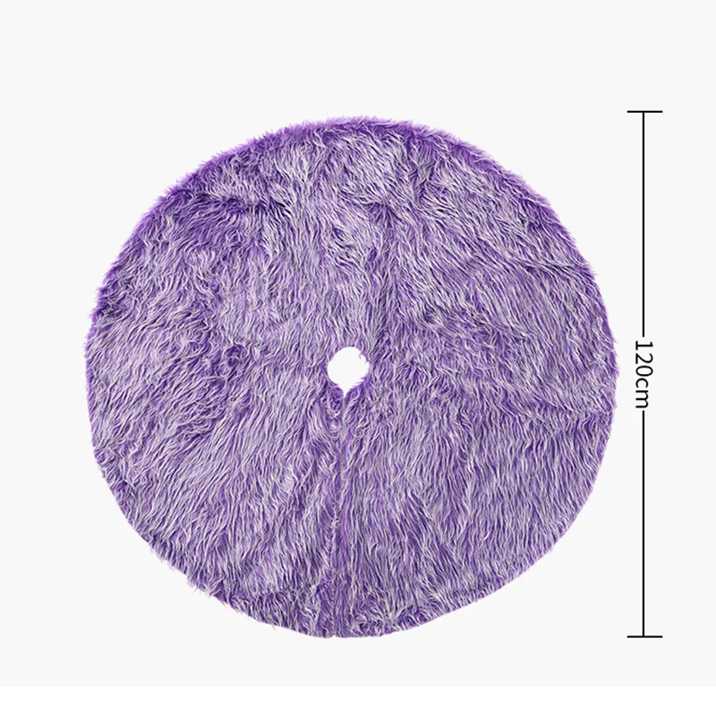 Фиолетовый снег плюш Рождественская елка юбка база напольные Подставки Коврик